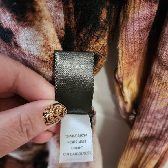 TORRID Tie Dye Babydoll Long Sleeve Crinkle Gauze Smocked Top Size 2 - Picture 10 of 11